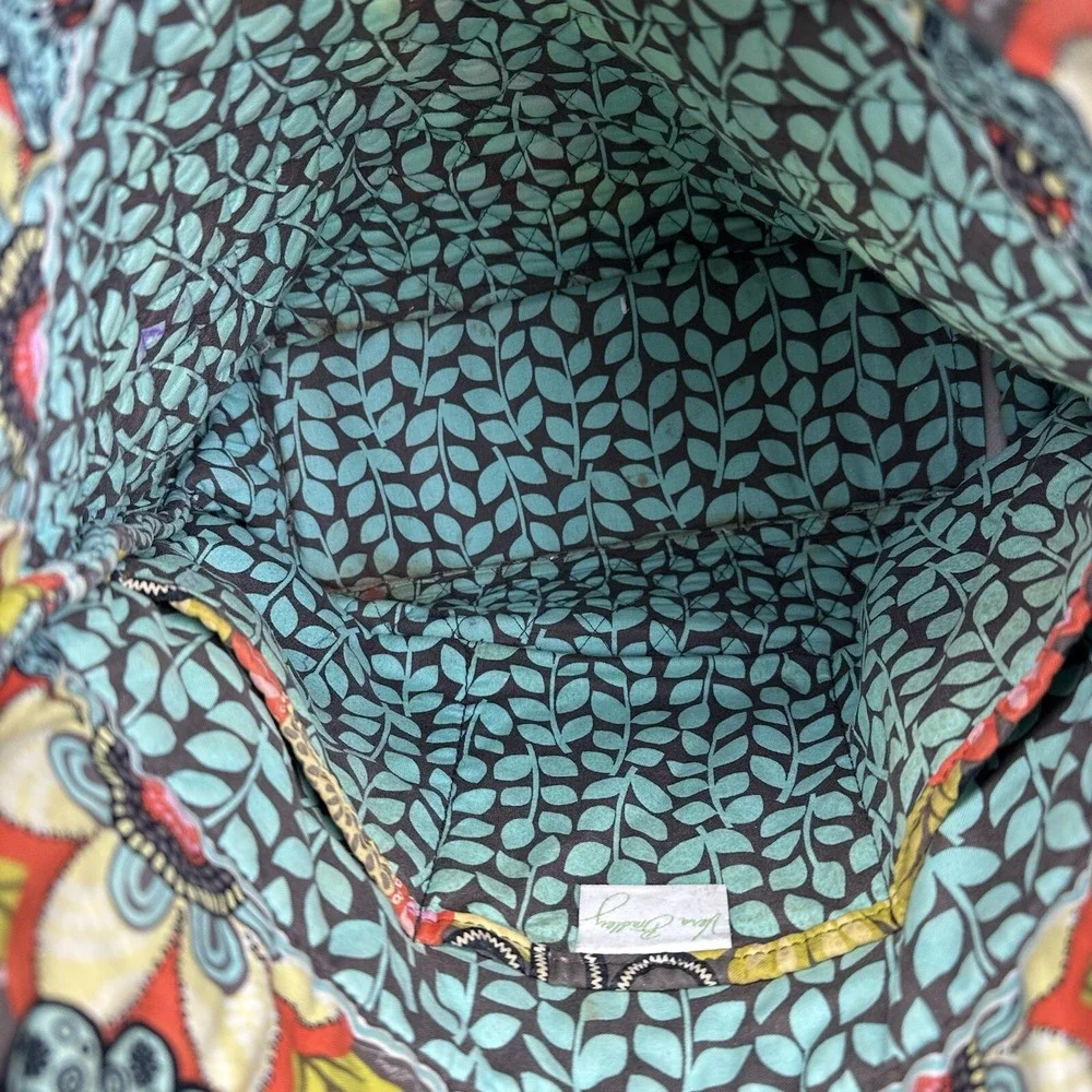 Vera Bradley Fabric Handbag Tote Bag Purse w/ Rare Vibrant Floral Pattern